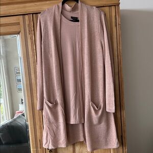 J. Jill Blush Knit Cardigan and tank